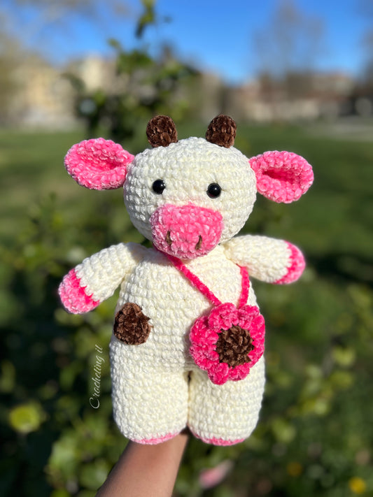 Mucca all'uncinetto